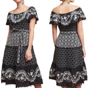 Anthropologie Off Shoulder Lace Dress Marisol Size 12